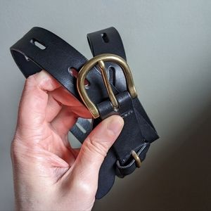 Madewell Backcountry black leather belt size S small
